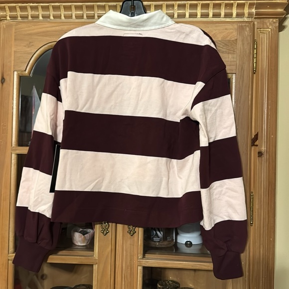 Pink Stripe Cropped Polo - Picture 5 of 8